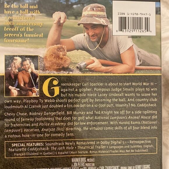 DVD Caddyshack Bill Murray Gopher Movie Rodney Dangerfield Chevy Chase Rated R - Picture 7 of 8